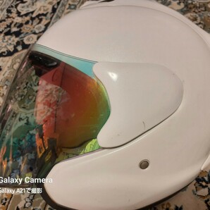 Arai アライ MZ パールホワイトmz ジェットヘルメット/ 57.58サイズ M /【10年製】レインボーシールドの画像5