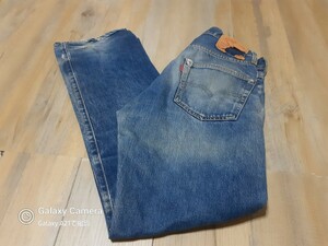 バレンシアガ製/リーバイス Levi's 復刻501XX 555ボタン 紙パッチ W30 L36 96s デニムパンツ/ ジーンズ　ヴィンテージ