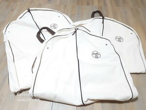 美品/HERMES エルメス ガーメントケース 3点セット スーツカバー 衣装カバー 服入れ カバー ガーメントバッグ 衣装 ロゴ 布 