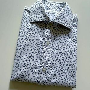 【試着程度】BEAMS/ビームス ピュアコットン ボタニカル カッタウェイカラードレスシャツSの画像5