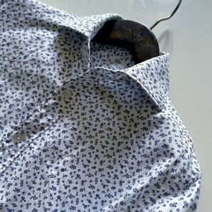 【試着程度】BEAMS/ビームス ピュアコットン ボタニカル カッタウェイカラードレスシャツSの画像6