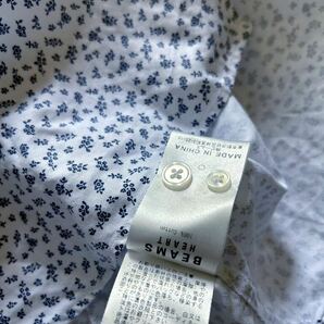 【試着程度】BEAMS/ビームス ピュアコットン ボタニカル カッタウェイカラードレスシャツSの画像10