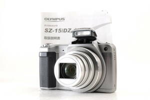 動作品 オリンパス OLYMPUS STYLUS SZ-15 スタイラス コンパクトデジタルカメラ 取説付 管GG3004