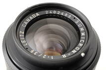 ライカ LEICA Leitz Summicron-R ズミクロン 35mm f2 CANADA MF ライツ 一眼カメラレンズ フード付 管GG3013_画像8