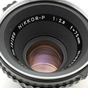 動作品 ゼンザブロニカ ZENZA BRONICA S2 プリズムファインダー レンズ Nikon NIKKOR-P 75mm f2.8 日本光学 フィルムバック 80GG3010の画像9