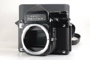 動作品 ペンタックス PENTAX ASAHI 67 6x7 ボディ TTLファインダー バケペン 中判フィルムカメラ ケース付 管80GG3237