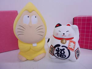  miscellaneous goods festival ceramics savings box mouse man &.. luck .. unused goods .. character cat luck small articles ornament home storage goods 