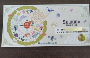 星野リゾート 宿泊ギフト券　5万円