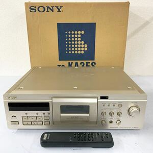 【D-3】 SONY TC-KA3ES ステレオカセットデッキ ソニー オーディオ機器 ホルダー開閉不可 細かい傷や汚れあり 箱付き ジャンク 1793-94