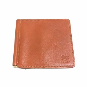  secondhand goods Il Bisonte IL BISONTE purse money clip . inserting orange leather made leather cow leather pawnshop exhibition 
