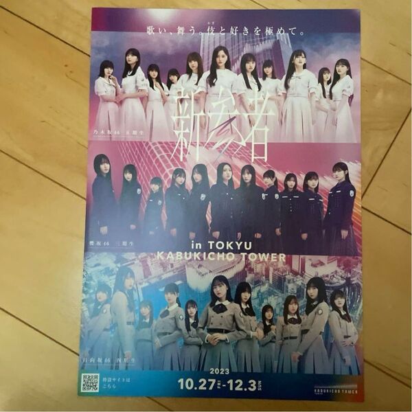 新参者 乃木坂 46 欅坂 日向坂 櫻坂 冊子 フライヤー アイドル 5期生 3期生 4期生 生写真 ポスター 坂道 チラシ