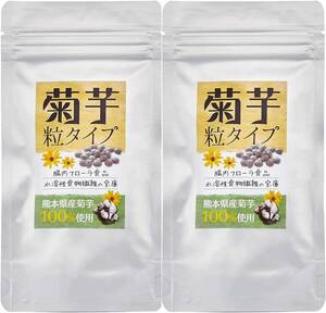 180粒 (x 2) 菊芋 粒タイプ 360粒（180粒×2袋）熊本県産 キクイモ 100％使用 食物繊維 国産 サプリメント イ