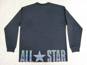 新品 コンバース/CONVERSE 長袖Tシャツ黒M メンズ アメカジ ALL STAR オーバーサイズ ビッグシルエット ストリート 大きい ロゴTメール便可