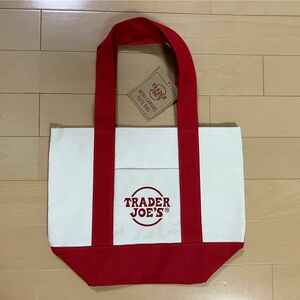 TRADER JOE’S MINI CANVAS TOTE BAGトレジョミニトート ミニキャンバス生地 レッド/赤色