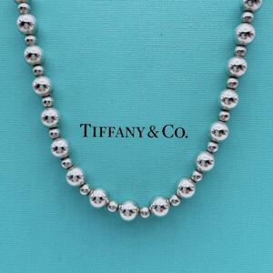 【極美品】Tiffany & Co. ネックレス　ボール　チェーン　シルバー