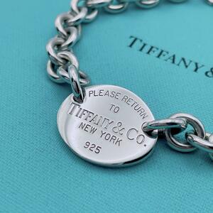 【極美品】Tiffany & Co.　オーバルタグ　ブレスレット　リターントゥ