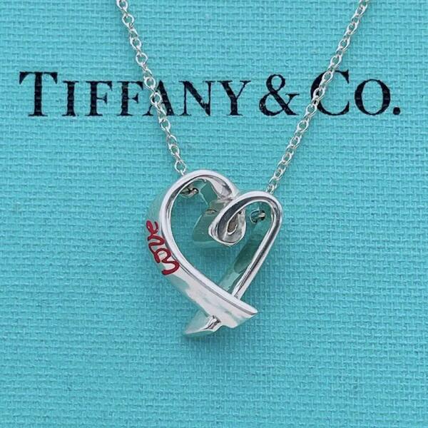 Tiffany & Co. 希少　ラビングハート　ネックレス　LOVE エナメル