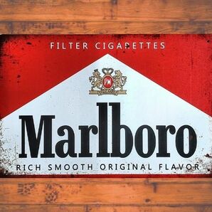 ブリキ看板 MARLBORO マルボロ 80 メタルプレート DIY インテリア たばこ シガー アメリカン雑貨 レトロ風 世田谷ベース おしゃれの画像2