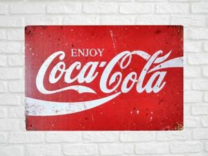 ブリキ看板 コカ・コーラ coca cola 91 メタルプレート インテリア ガレージ アメリカン雑貨 レトロ風 ビンテージ風 おしゃれ 新品