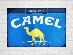 ブリキ看板 CAMEL キャメル 81 メタルプレート DIY インテリア たばこ シガー アメリカン雑貨 レトロ風 世田谷ベース おしゃれ