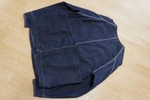 J368　即決　良品　ハリウッドランチマーケット BLUEBLUE ブルーブルー　デニム ノーカラー カバーオール JKT　1　日本製_画像3