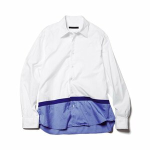 sophnet ソフネット 21SS (SOPH-210017) HEM PANELED REGULAR COLLAR SHIRT 裾 切り替え シャツ 新品 白 M 定価27500円