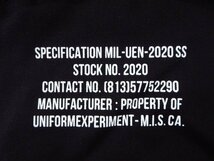 uniform experiment ユニフォームエクスペリメント (UE-200074) MIS DAYPACK デイパック リュック 新品 黒 定価25300円_画像5