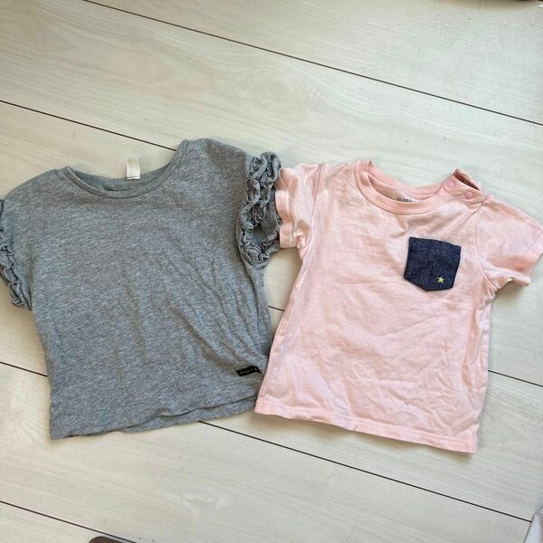 半袖Tシャツ２枚セット　アプレレクール&グローバルワーク　80センチ