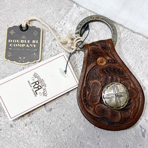 未使用 RRL ダブルアールエル ラルフローレン キーリング Tooled Leather Key Fob キーリング キーホルダー