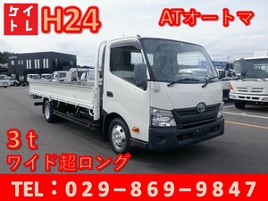 H24　トヨタ　ダイナ　３ｔ　ワイド超ロング　平ボディー　荷台500×208　AT　オートマ　総重量6.5ｔ未満　SKG-XZU720　A-23　