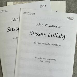 Alan Richardsonアラン・リチャードソン「Sussex Lullaby」/ヴィオラ（チェロ）ピアノ/スコットランド /楽譜・輸入楽譜の画像3