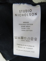 STUDIO NICHOLSON スタジオニコルソン BRIDGES RAISED COTTON TWILL ワイドパンツ SNM-132 ネイビー M 991792609_画像2