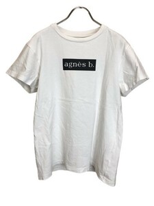 agnes b. × ADAM ET ROPE アニエスベー×アダムエロペ ＢＯＸロゴ　Ｔシャツ　7835SBP5 ホワイト Ｍ 44807620