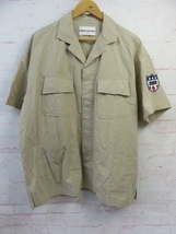 タグ付 WHIZLIMITED ウィズリミテッド FATIGUE SHIRT 半袖シャツ オープンカラー WL-S-84 ベージュ LARGE 991741768_画像1