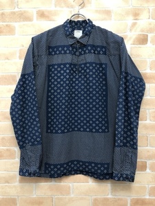 VISVIM ビズビム 14SS KERCHIEF DOTS TUNIC SHIRT ネイビー 2 111391398