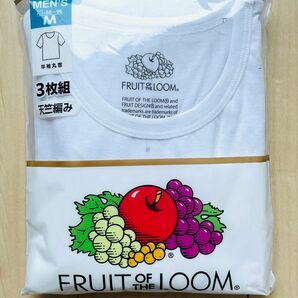 FRUIT OF THE LOOM 半袖丸首シャツ　天竺編み　3枚組　Mサイズ ホワイト インナー　メンズ　送料込み