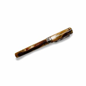 1円 CONKLIN コンクリン 万年筆 ペン先 14金 585　茶 マーブル 筆用具 文房具　中古品 アンティーク 迅速対応 01