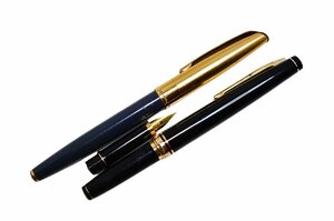 1 jpy platinum fountain pen 2 pcs set PLATINUM 14 gold 14K 585 18 gold 18K 750 secondhand goods antique quick correspondence postage 185 jpy No479