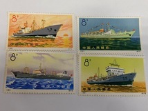 5361R* 中国切手 中国人民郵政 1972年 28 29 30 31 船シリーズ 中国造船業の発展 4種完 8分 未使用品 保管品_画像1