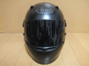 中古 Arai アライ GP-5X サイズL(59・60cm) フラットブラック フルフェイス ヘルメット スモークシールド交換 希少 当時物 旧車 カフェ等に