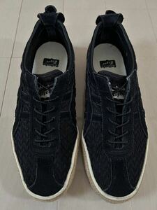 【美品／廃盤】Onitsuka Tiger オニツカタイガー／DELEGATION LIGHT／25.0cm／BLACK／メッシュ素材／春夏に最適