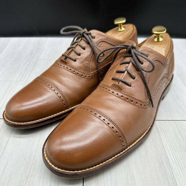 【COLE HAAN】コールハーン 25.5 革靴 ストレートチップ ブラウン