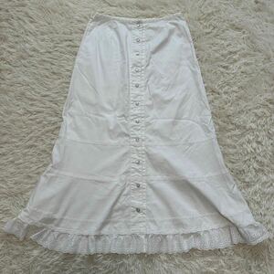 [PINK HOUSE] Pink House L frill skirt race white 