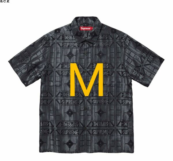 Supreme Tray Jacquard S/S Shirt Blackシュプリーム トレー ジャカード シャツ ブラック