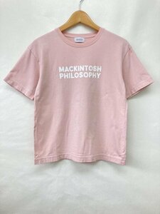 【送料込】 2023-24年製☆MACKINTOSHPHILOSOPHY マッキントシュフィロソフィー Tシャツ ピンク ロゴ コットン 綿 日本製 size36 S/959405