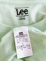 【送料込】Lee リー Tシャツ メンズ くすみグリーン Lサイズ 半袖 ラウンドネック ロゴ入り シンプル 綿100% 人気 着回し/6437631_画像4