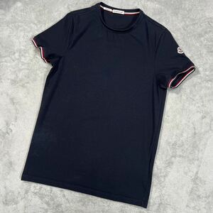 1円　極美品　MONCLER モンクレール　マグリア　半袖　Tシャツ 半袖Tシャツ Sサイズ ネイビー スリムフィット　8031