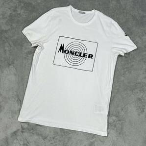 1円 極美品 MONCLER モンクレール マグリア 半袖 半袖Tシャツ  白 Lサイズ ビッグロゴ 7828の画像1