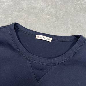 1円 極美品 MONCLER モンクレール マグリア 半袖 半袖Tシャツ Lサイズ ネイビー 3色ロゴ の画像2