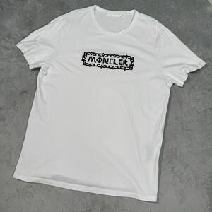 1円　美品　MONCLER モンクレール　マグリア　半袖　Tシャツ 半袖Tシャツ Lサイズ　ビッグロゴ　1952 白　ホワイト　